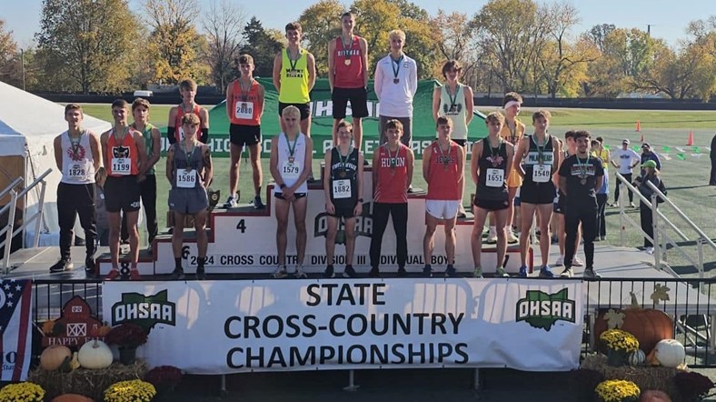 2024 Senior Landen Eyre 4th Place at the OHSAA State Cross Country Meet